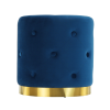 Taburet, catifea Velvet albastru regal/vopsea aurie, LEONID - Thumbnail Image 14