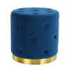 Taburet, catifea Velvet albastru regal/vopsea aurie, LEONID - Thumbnail Image 1