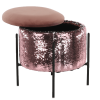Taburet, roz/paiete roz/negru, TOMIA - Thumbnail Image 6