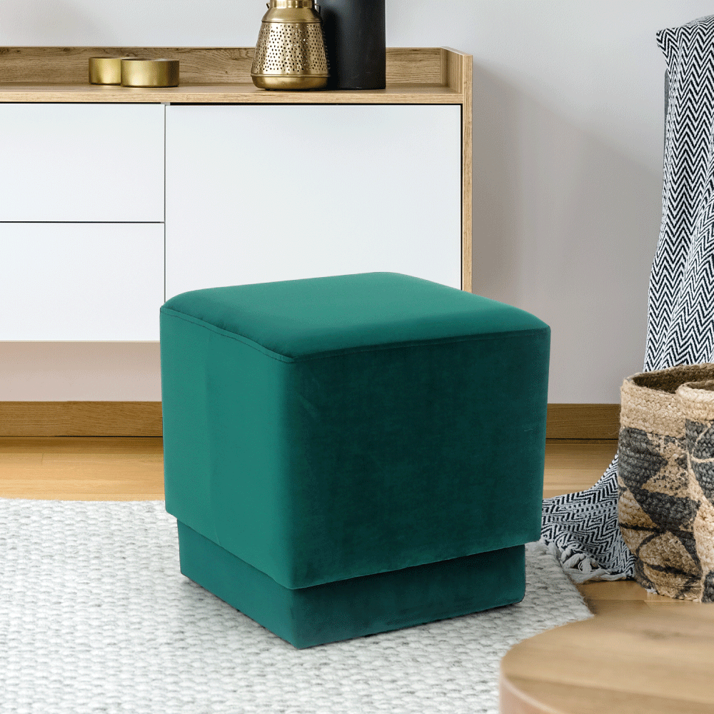 Taburet, catifea Velvet smarald, ALIMA - imagine 10