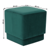Taburet, catifea Velvet smarald, ALIMA - Thumbnail Image 8