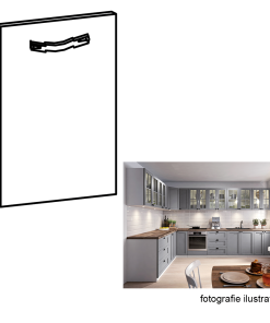 Ușă mașină spălat vase, gri mat, LAYLA (Cu Mânere)