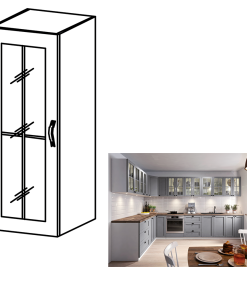 Corp suspendat 400, alb/gri mat, LAYLA W40S