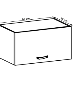 Corp suspendat 600, alb/gri mat, LAYLA G60KN