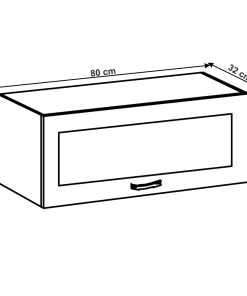 Corp suspendat 800, alb/gri mat, LAYLA G80 KS