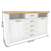 Scrin E, stejar craft auriu / stejar craft alb, SUDBURY - Thumbnail Image 3