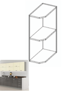 Corp inferior colț cu rafturi 30 D ZAK BB