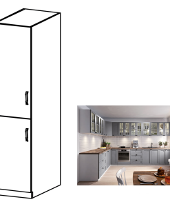 Dulap alimente 400, gri mat/alb, LAYLA D40SP