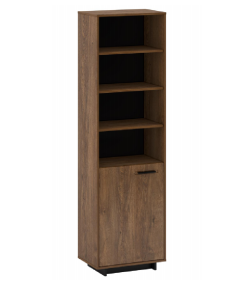 Vitrină/raft, stejar bolzano/negru, DELIS R1/R2