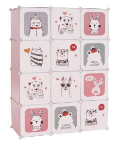 Dulap modular pentru copii, roz/ model copii, NURMI