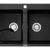 Set chiuveta granit SPARTA 2B & baterie OSSIA - Carbon
