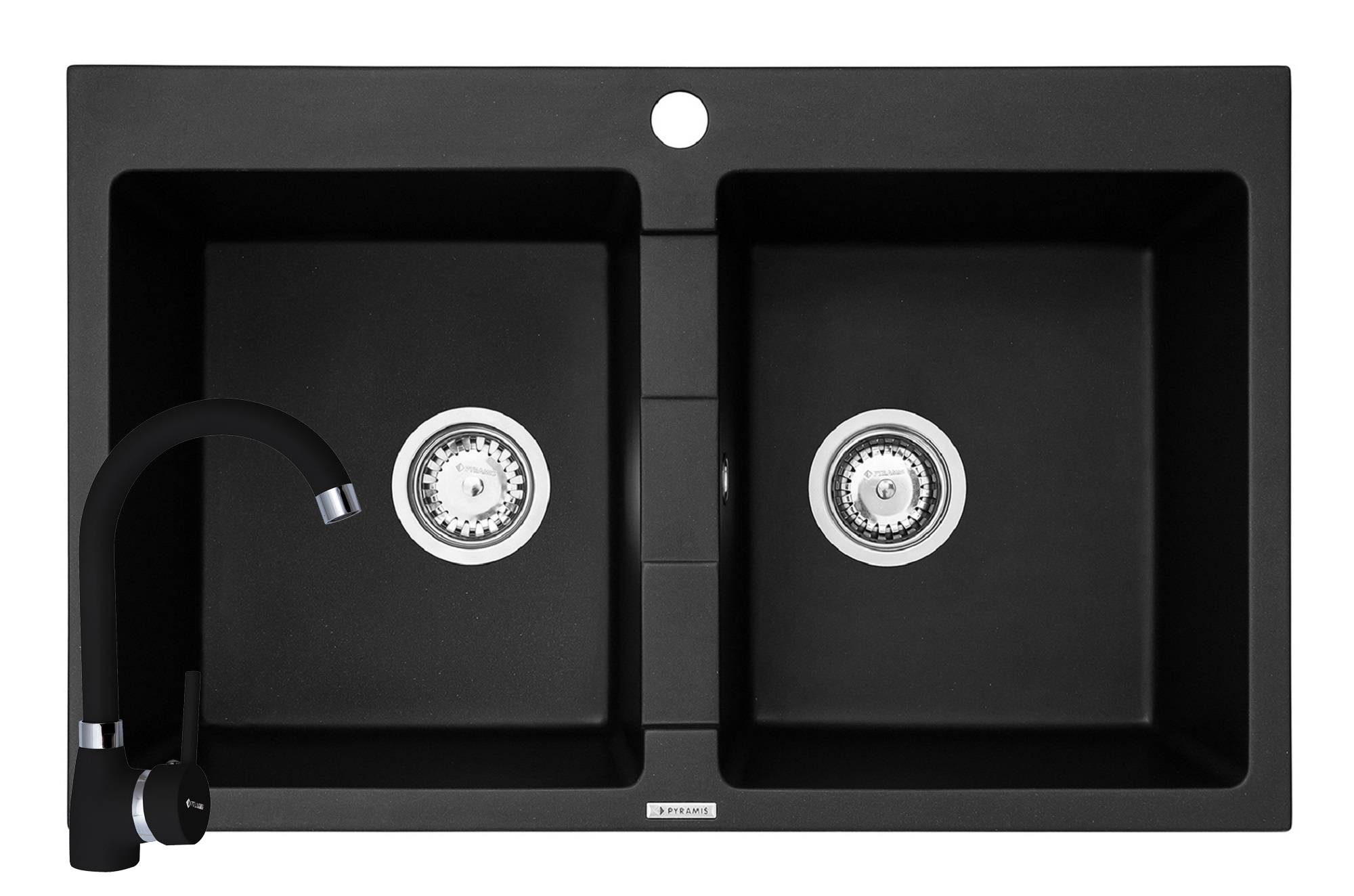 Set chiuveta granit SPARTA 2B & baterie BELLO - Carbon Set chiuveta granit SPARTA 2B & baterie BELLO - Carbon