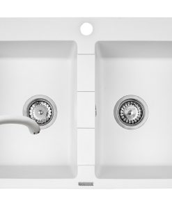 Set chiuveta granit SPARTA 2B & baterie OSSIA - White
