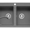 Set chiuveta granit SPARTA 2B & baterie OSSIA - Grey