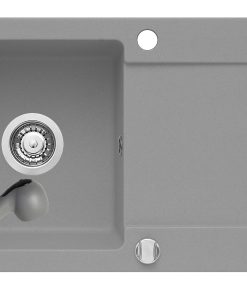 Set chiuveta granit LOTUS & baterie FIDO - Grey