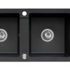 Set chiuveta Pyramis MIDO 116x50 2B1D & baterie BELLO - Black