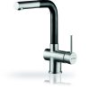 Baterie bucatarie CAPRICCIO Fusion inox & negru