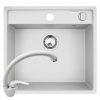 Set chiuveta granit ALYA 1B 53x50 & baterie OSSIA Snow