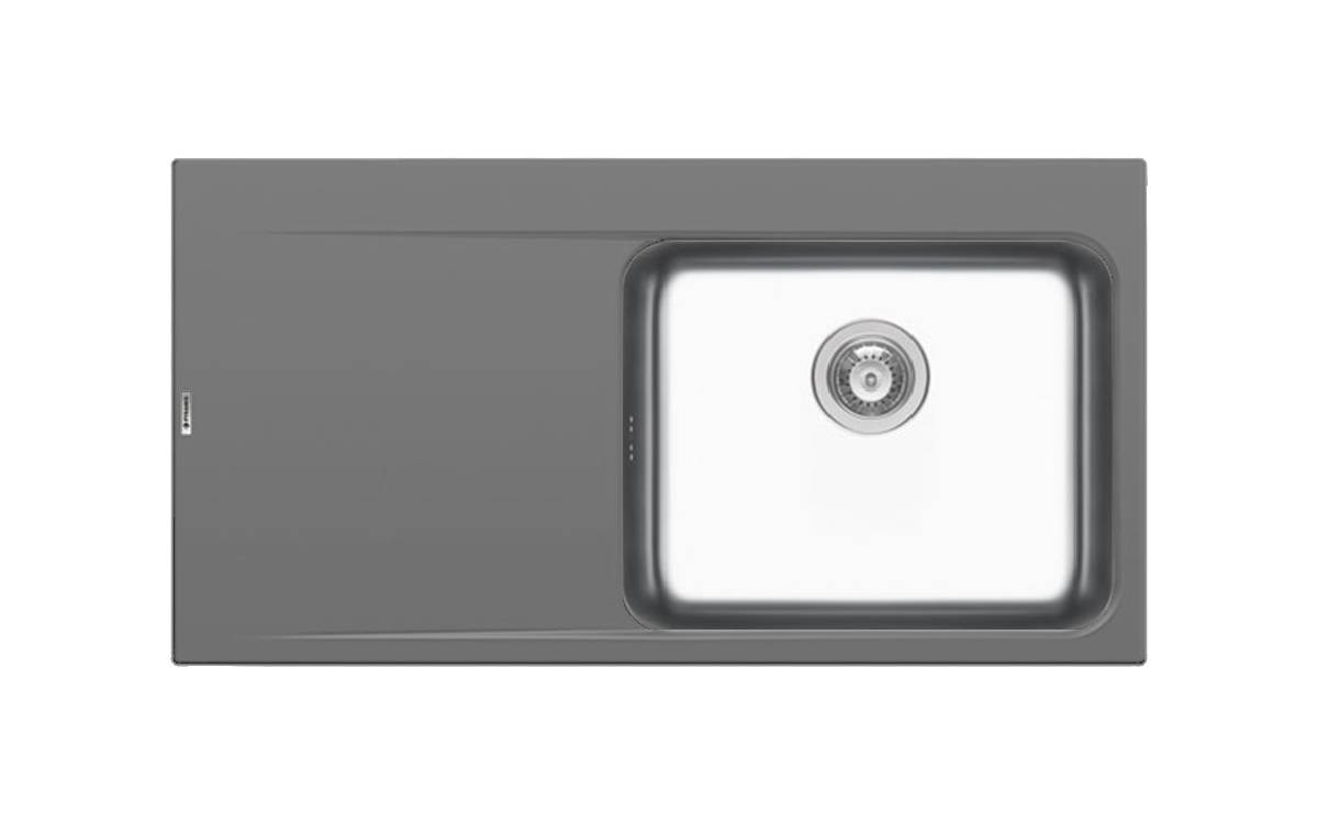 Chiuveta granit si inox PYRROS 100x52 1B 1D DR Industrial Grey Chiuveta granit si inox PYRROS 100x52 1B 1D DR Industrial Grey