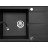 Set chiuveta granit KEROS 1B 1D 76x48 si baterie Eco Flessi Black Set chiuveta granit KEROS 1B 1D 76x48 si baterie Eco Flessi Black