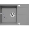 Set chiuveta granit KEROS 1B 1D 76x48 si baterie Eco Flessi Grey