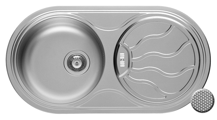 Chiuveta Inox SR TWIG 85x45 1B 1D LN Chiuveta Inox SR TWIG 85x45 1B 1D LN