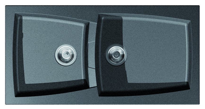 Chiuveta Granit Caldera 100x51 1 3/4B Alb