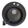 Set chiuveta granit ALYA 1B Ø49 & baterie ASALIA - Negru