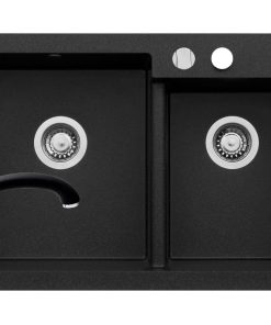 Set chiuveta granit DIPLOS & baterie OSSIA - Negru