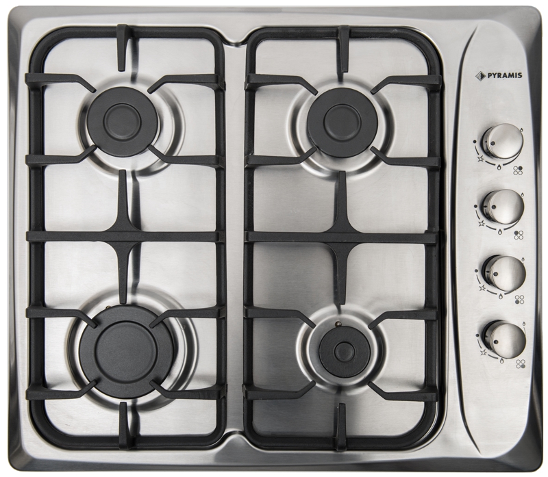 Plita gaz 60CF 479 Inox si Gratare Fonta