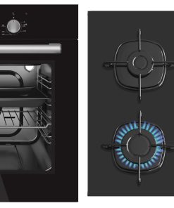 Set Pyramis Black Glass 500S