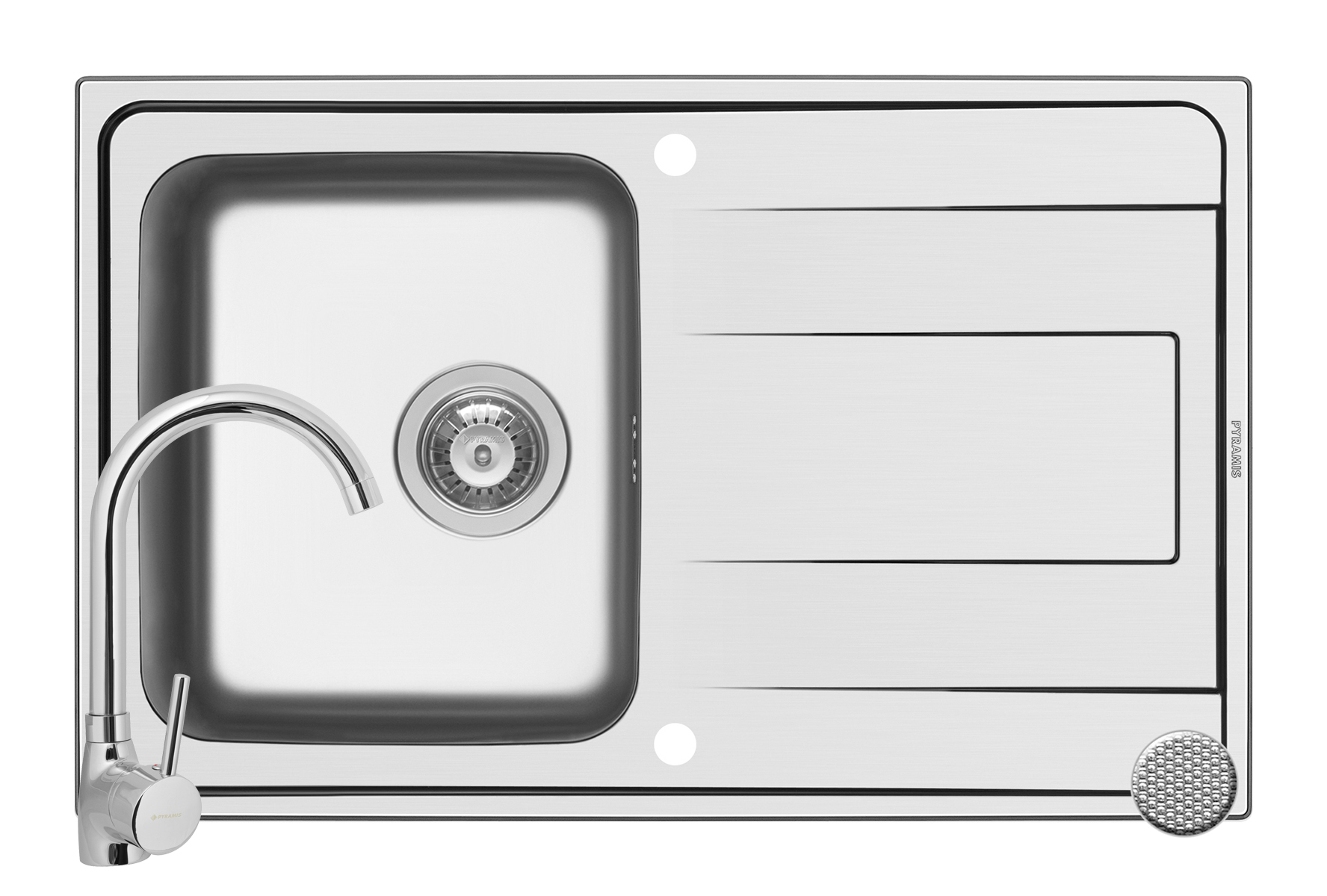 Set chiuveta inox ALEA 1B 1D LN + baterie BELLO Set chiuveta inox ALEA 1B 1D LN + baterie BELLO