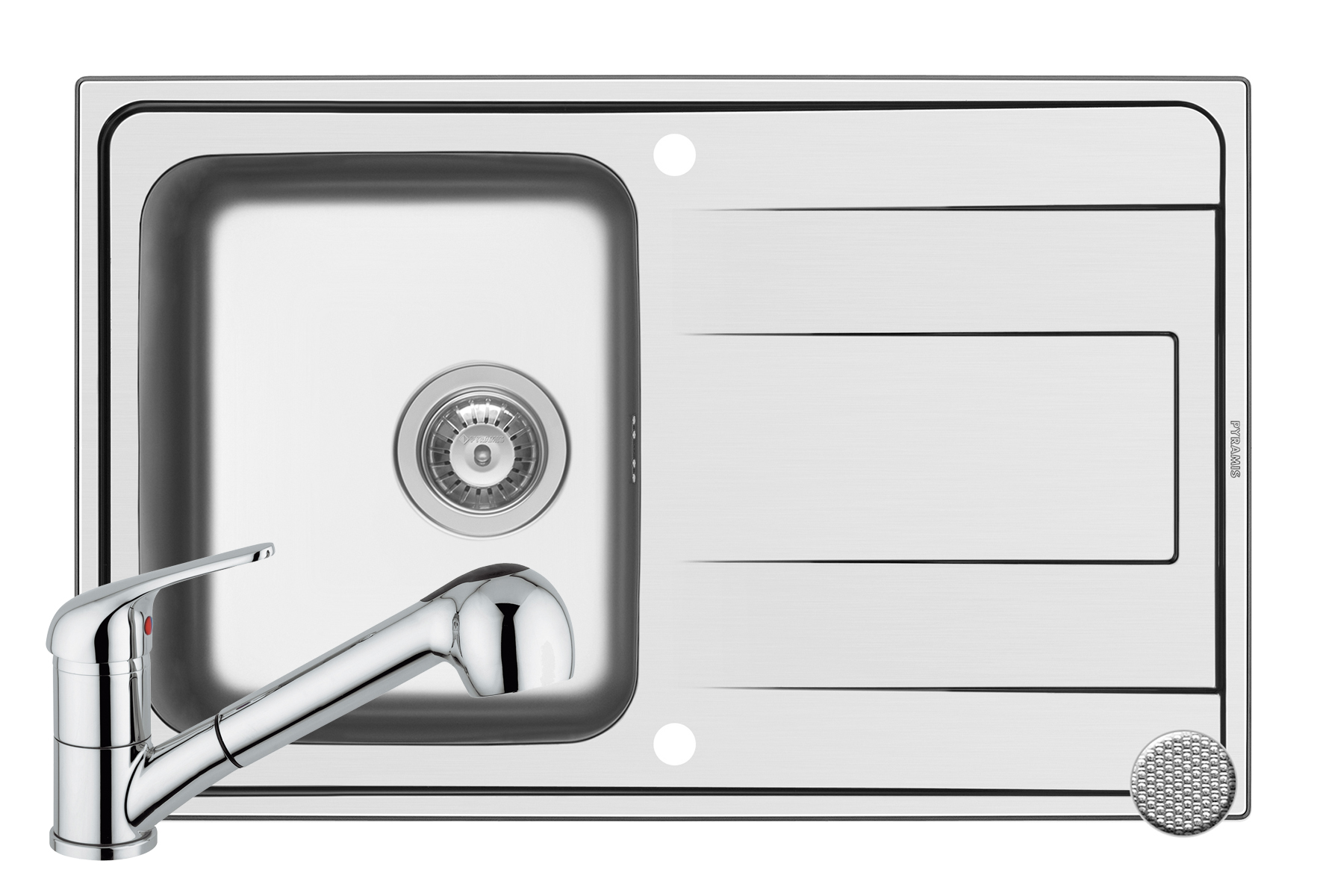 Set chiuveta inox ALEA 1B 1D LN + baterie FIDO Set chiuveta inox ALEA 1B 1D LN + baterie FIDO
