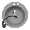 Set chiuveta granit ALYA 1B Ø49 & baterie OSSIA - Grey