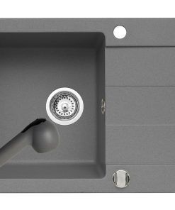 Set chiuveta granit SPARTA PLUS & baterie FIDO - Grey