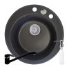 Set 3in1 chiuveta granit Cristal 1B Ø49 Carbon