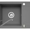 Set chiuveta KORFU 62x46 1B1D & baterie ASALIA - Grey