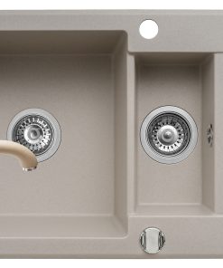 Set chiuveta KORFU 78x46 1 1/2B 1D & baterie OSSIA - Bej