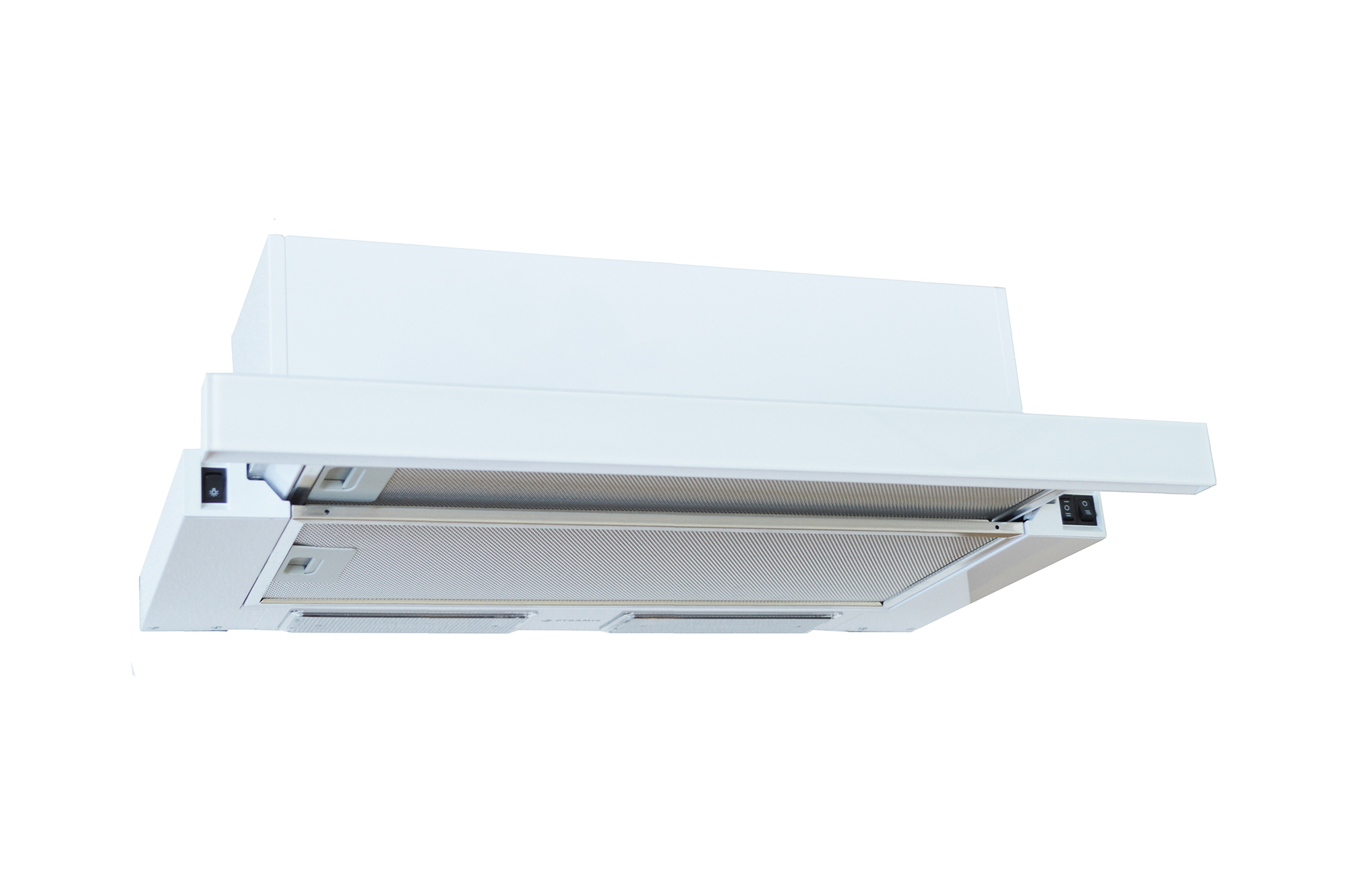 Hota Telescopica Silver Sliding Full White Glass -60cm-