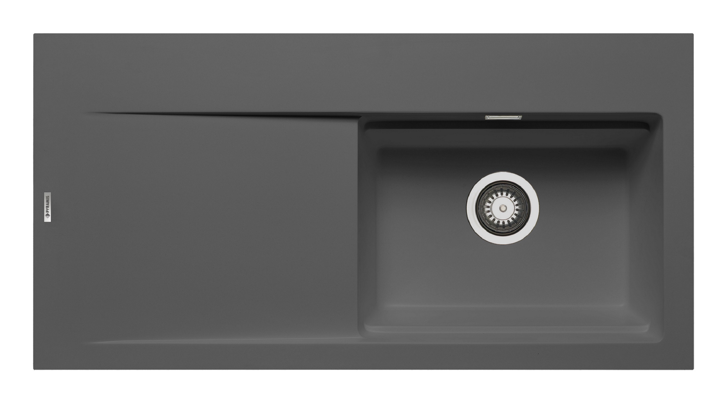 Chiuveta granit TEKTON 100x51 1B 1D DR Iron Grey