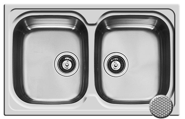 Chiuveta Inox AMALTIA 79x50 2B LN