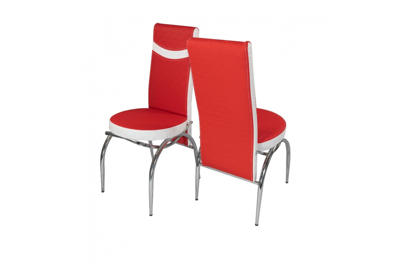 Masă sticlă CORAL cu 6 scaune