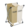 Coş de rufe din pânză, bej/maro, LAUNDRY