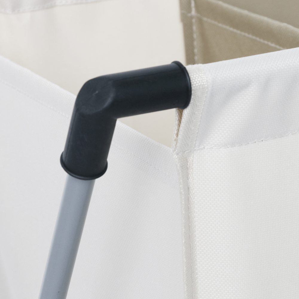 Coş de rufe din pânză, bej/maro, LAUNDRY