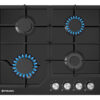 Plita gaz Pyramis 60PG 6601 Black Glass si Fonta