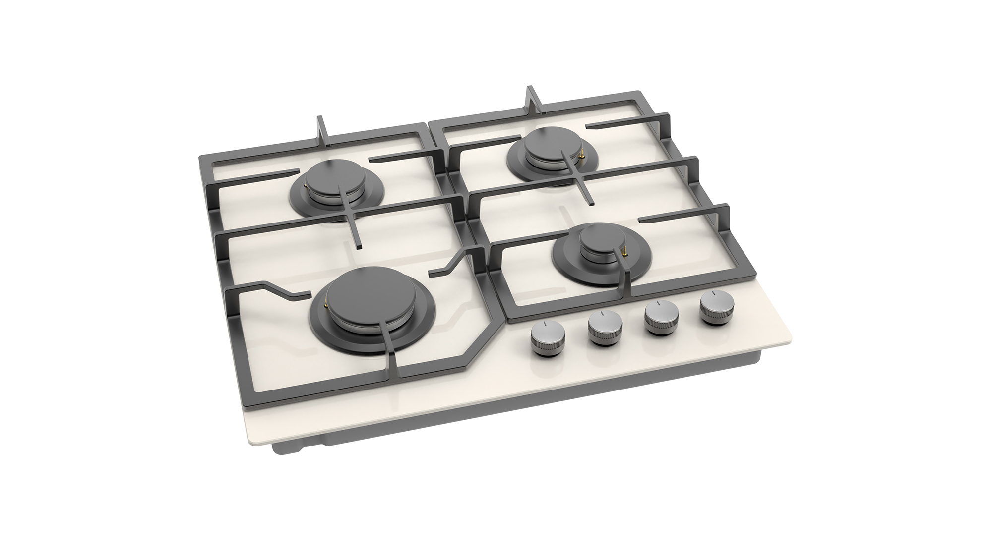 Plita gaz Pyramis 60PG 6603 Beige Glass si Fonta - imagine 4