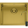 Set chiuveta inox ASTRIS COLORA 50x40 1B si baterie ADELITA Gold