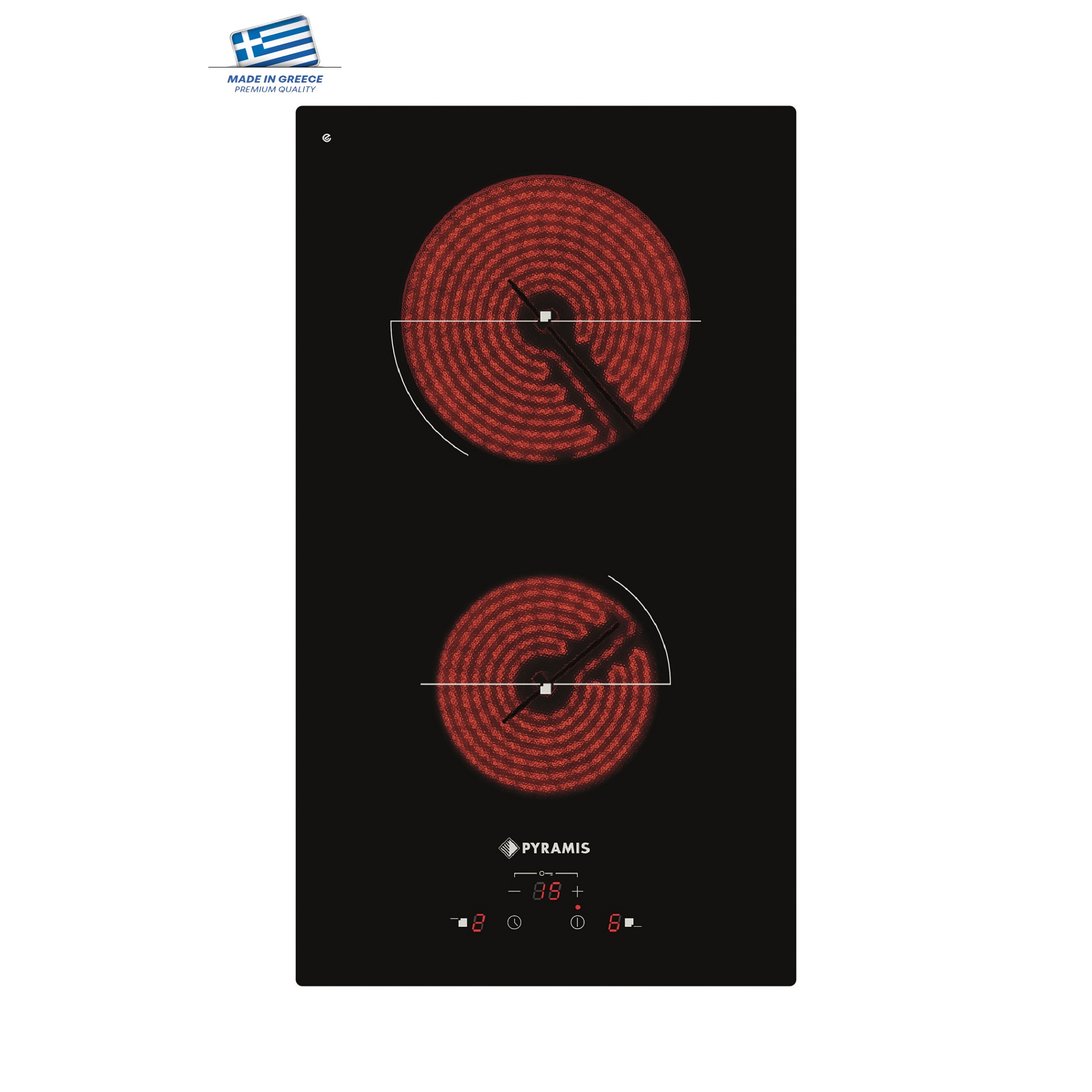 Plita electrica Pyramis PHC31230FMB Black Glass