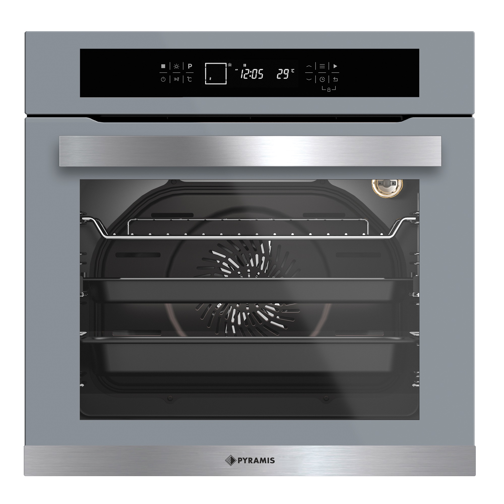 Cuptor electric Pyramis 60IN 8063 S5-T Grey Glass & Inox Cuptor electric Pyramis 60IN 8063 S5-T Grey Glass & Inox