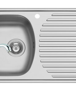 Set chiuveta inox Pyramis ASPECT 788x488mm ST LN & baterie SERENO crom